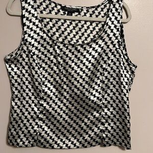 Perception NY Silky Houndstooth Sleeveless Blouse‎ size 14